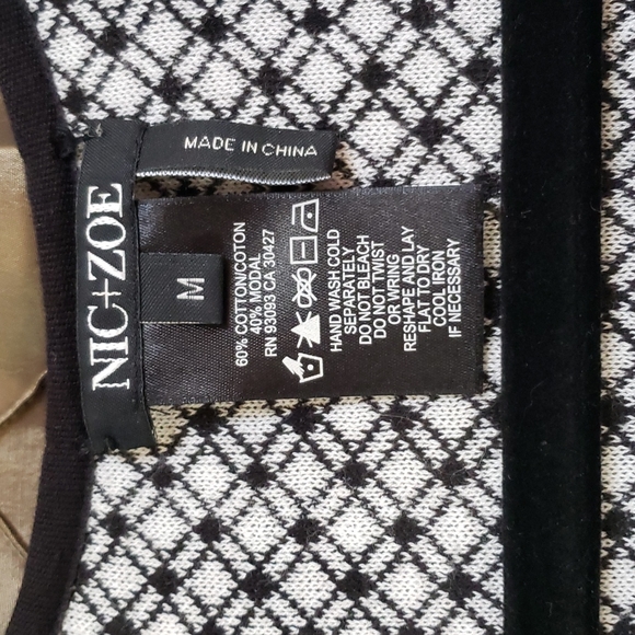 EUC- Nic + Zoe Reversible Drape Front Cardigan - Picture 3 of 6